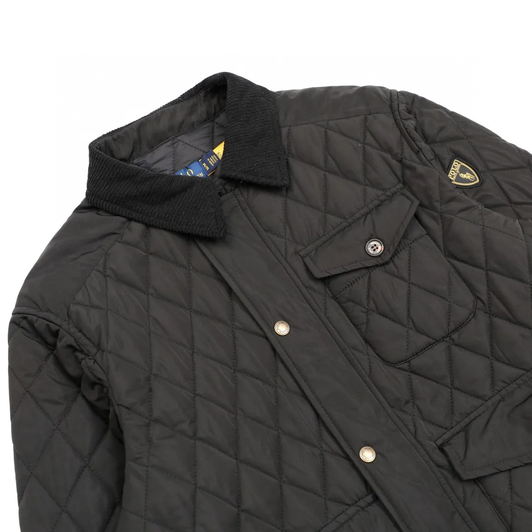 🅿️400 Ralph Lauren New Logo Logo Diamond Plaid Old Money Style Jacket Casual Couple Style Small Cotton Clothes 1️⃣Selected high-quality high-elastic cotton, internal and external integrated quilting technology with moderate thickness, encrypted high-quality quilting threads to integrate the fabrics into one! 2️⃣The workmanship details are perfectly controlled, the sleeves and shoulders are exquisitely embroidered with patches and small labels, the corduroy color-blocked lapels, and the multi-pocket design show off the details and highlight your personality! The version is simple but not simple! 3️⃣It is very youthful and energetic, and can be easily worn by both men and women. It is very in line with the fashion aesthetic concepts of today's young people! 4️⃣A full set of customized accessories, complete with three standards, same style for men and women, a must-have for couples! Color: black, navy blue Size: S, M, L, XL